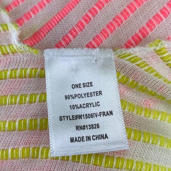 Francesca's Collection Multicolor Stripes Sheer Open Front Cover Up Cardigan OS - Picture 6 of 6